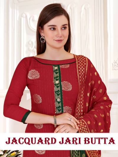 JACUARD JARI BUTTA BY SAGAR IMPEX COTTON SALWAR KAMEEZ WHOLESALER IN INDIA